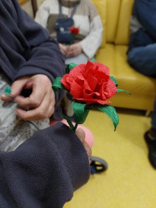 Ročno izdelana vrtnica. 